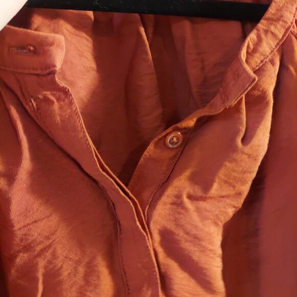 Ava Viv 3x plus burnt top button v neck plus flowy - Picture 5 of 8